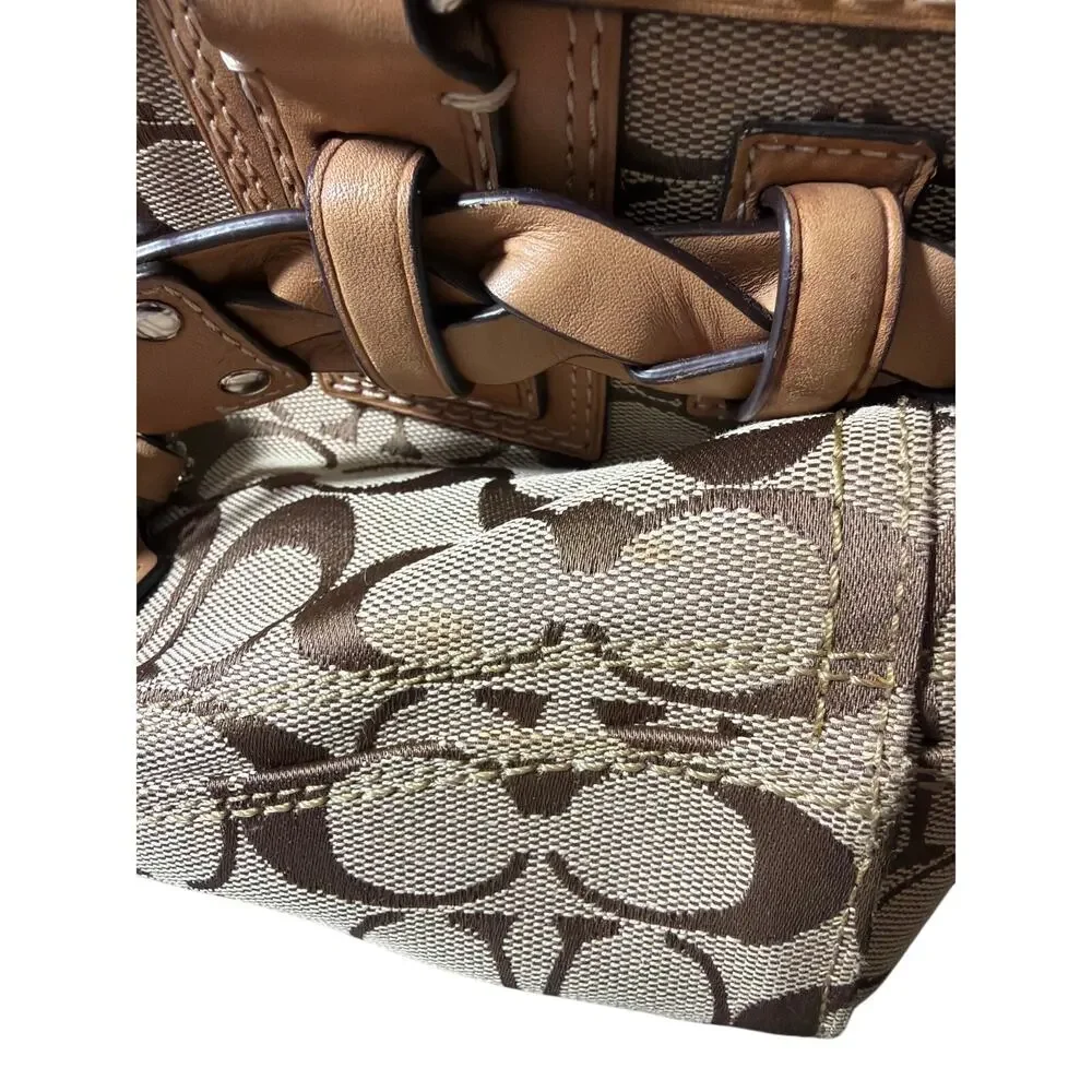Coach Hamptons Signature Canvas Carryall F13065 signature C brown tan vintage
